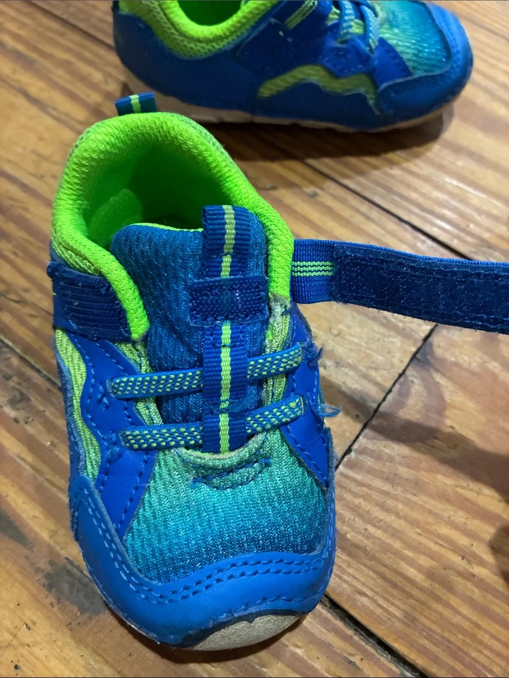 Stride Rite Blue & Green Baby Walker Sneakers